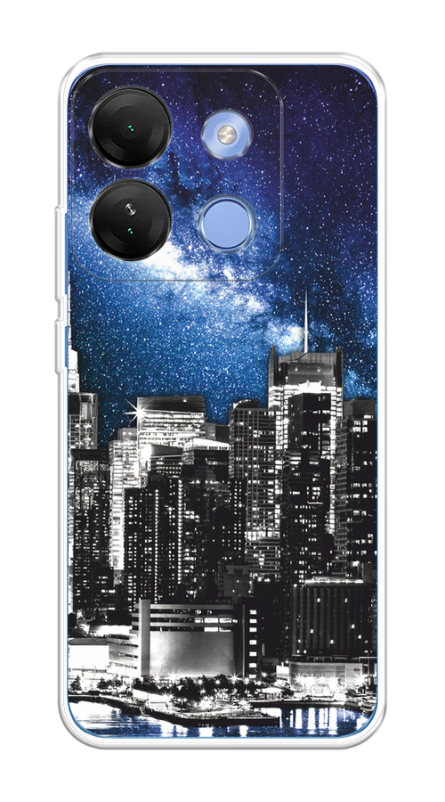 

Чехол на Infinix Smart 7 HD "Космический Нью-Йорк", Синий;серый, 3103850-1