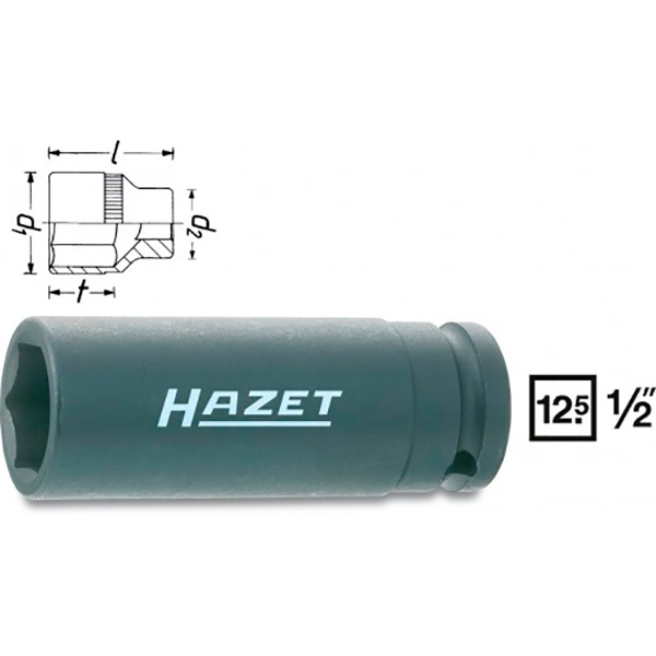 Головка Торцевая 6-Гранная Силовая HAZET 900slg17