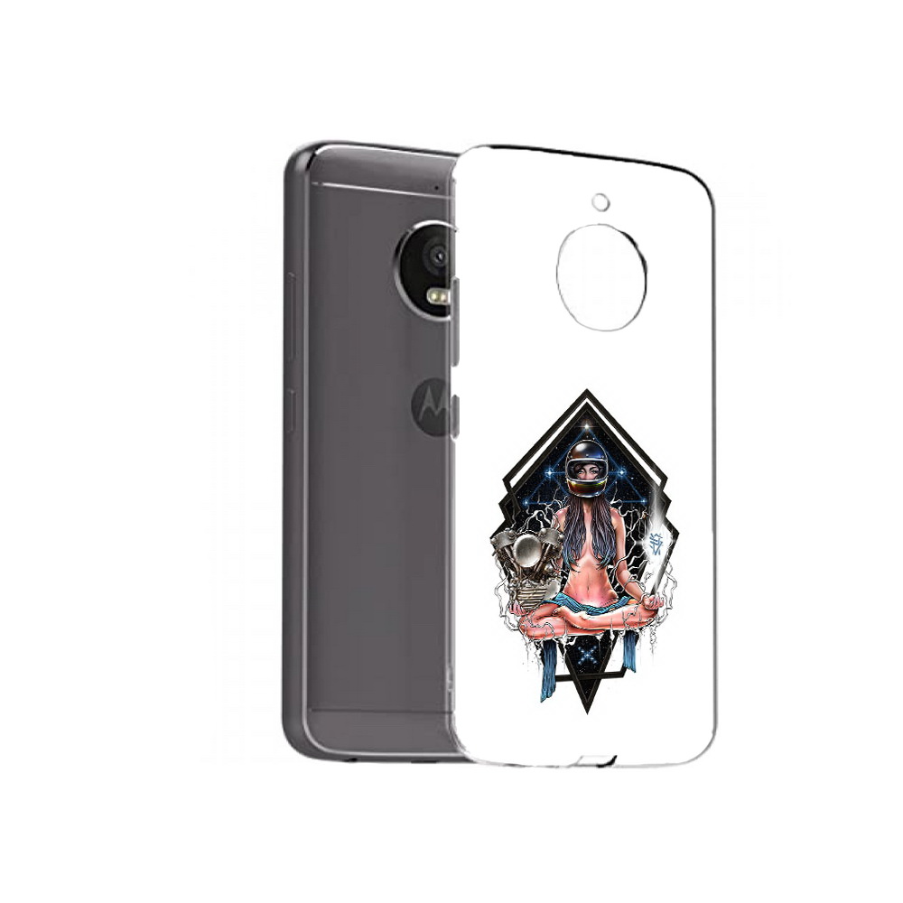 

Чехол MyPads Tocco для Motorola Moto E4 Plus красивая девушка в шлеме (PT100001.341.406), Прозрачный, Tocco