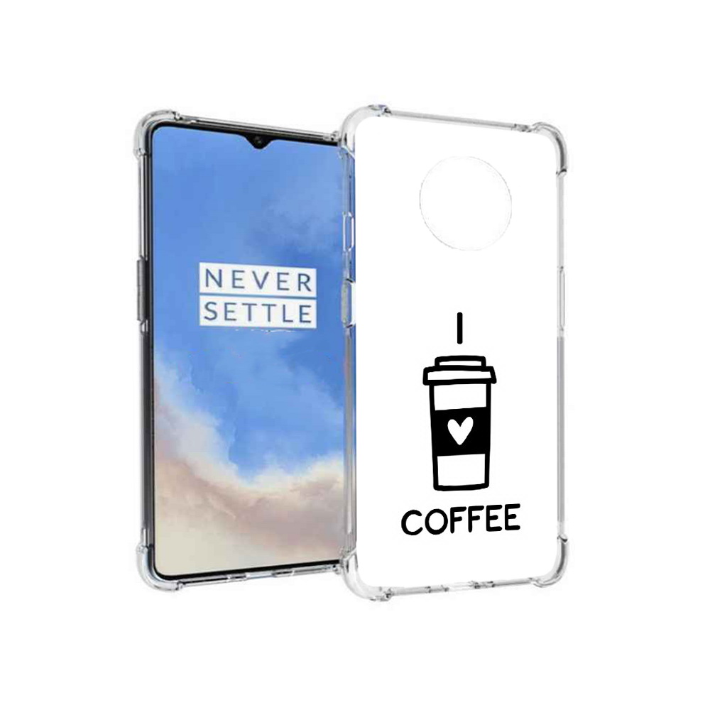 

Чехол MyPads Tocco для OnePlus 7T Я люблю кофе (PT227044.138.206), Прозрачный, Tocco