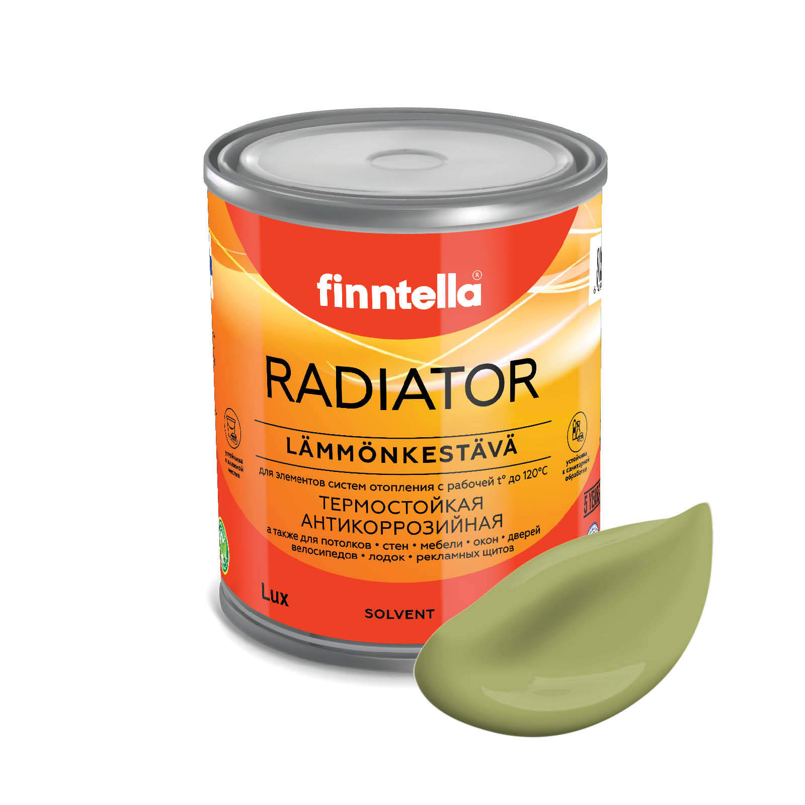 

Краска RADIATOR, METSA зеленый, 0,9л, RADIATOR специализированная для батарей и радиаторов отопления