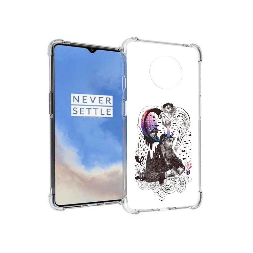 Чехол MyPads Tocco для OnePlus 7T абстракция думающий мужчина (PT227044.138.210)