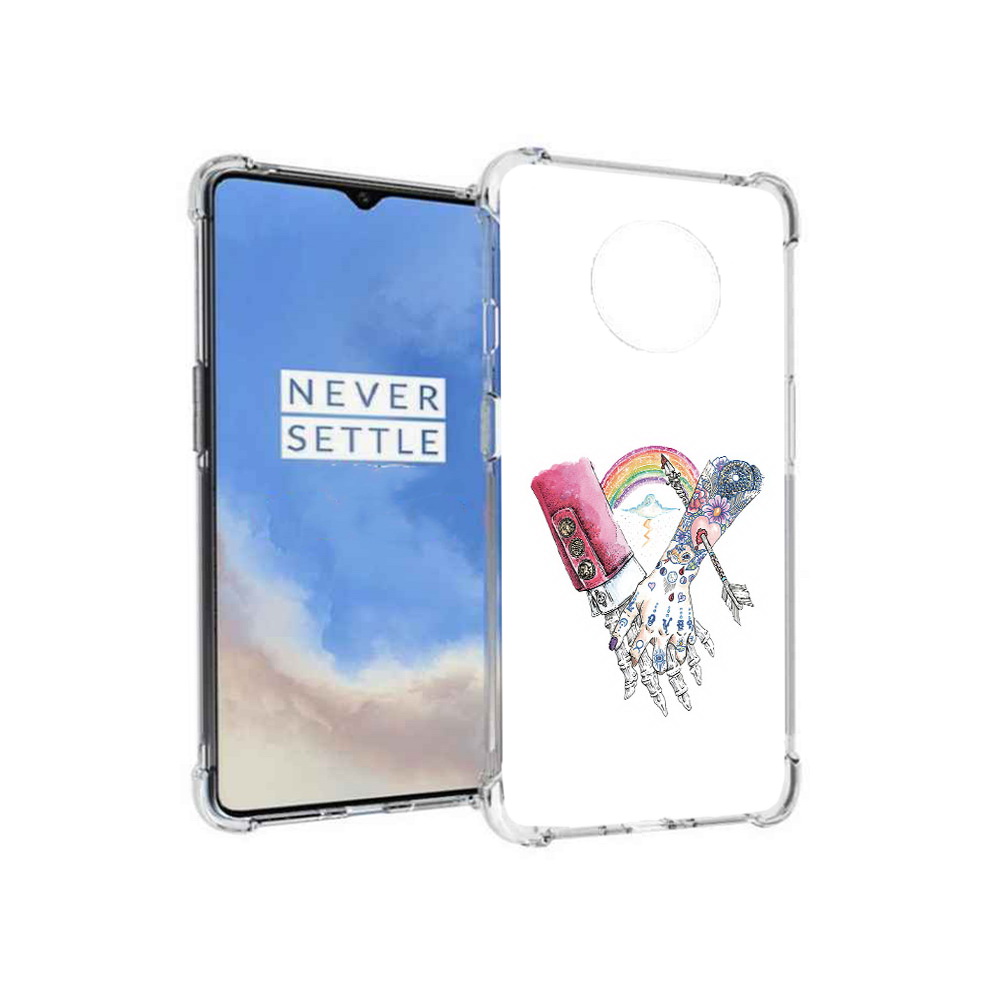 

Чехол MyPads Tocco для OnePlus 7T абстракция руки в татуировках (PT227044.138.212), Прозрачный, Tocco
