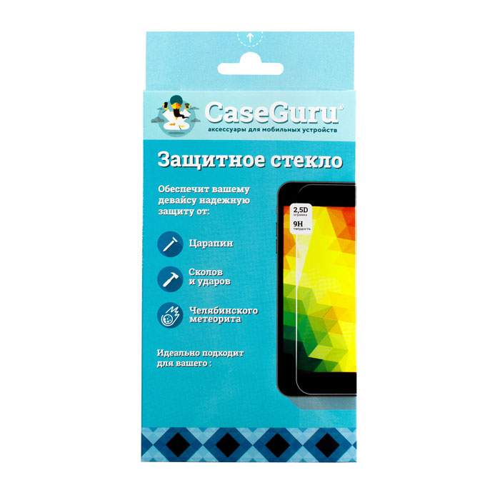 

Защитное стекло для iPhone 8 CaseGuru изогнутое по форме дисплея, с белой рамкой