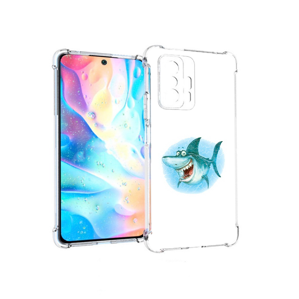 

Чехол MyPads Tocco для Xiaomi 11T Pro веселая акула (PT163474.285.261), Прозрачный, Tocco