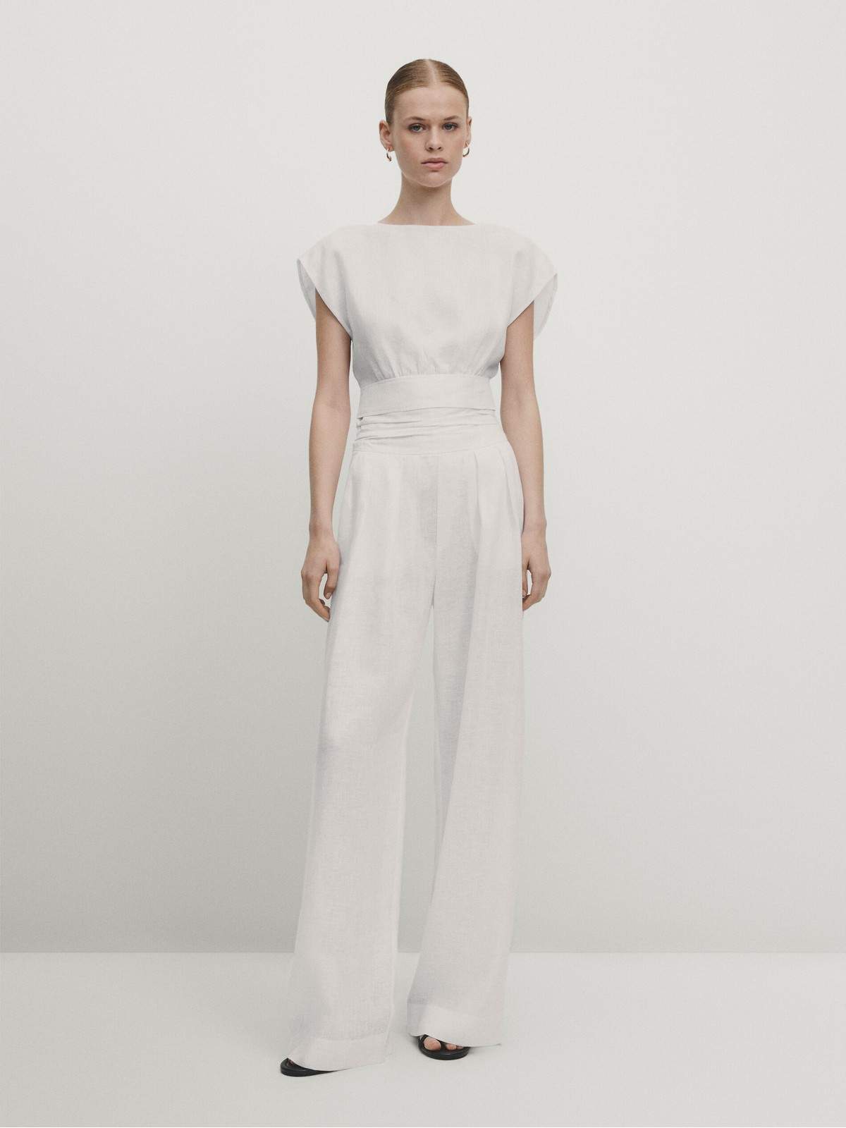 

Брюки женские Massimo Dutti 9167/952-I2024 белые 38 EU, Белый, 9167/952-I2024