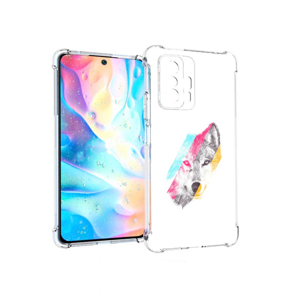 

Чехол MyPads Tocco для Xiaomi 11T Pro волк градиент (PT163474.285.268), Прозрачный, Tocco