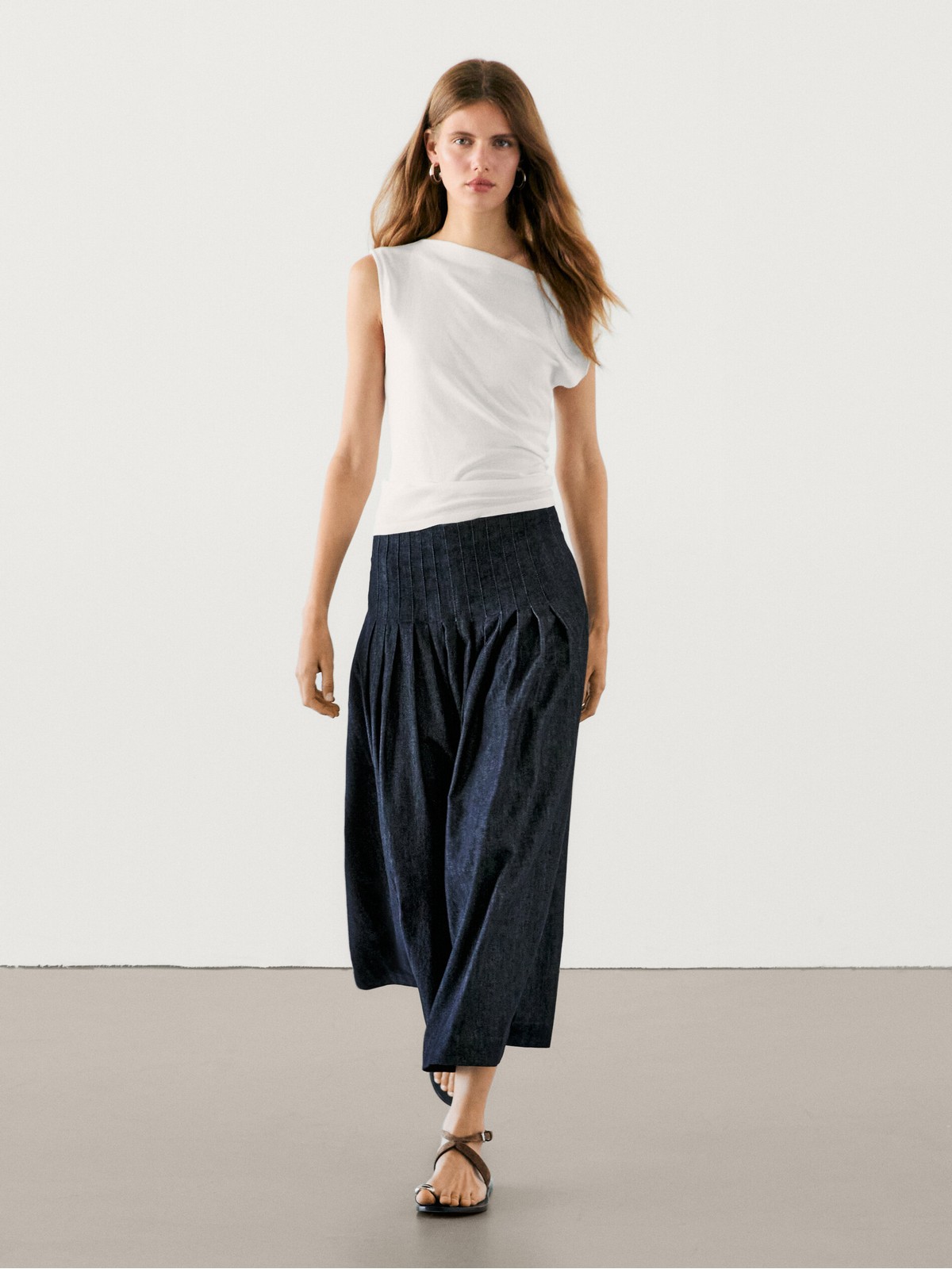 

Юбка женская Massimo Dutti 5201/901-I2024 синяя M, Синий, 5201/901-I2024