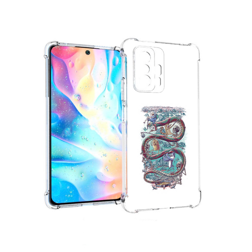 

Чехол MyPads Tocco для Xiaomi 11T Pro время приключений страшилка (PT163474.285.280), Прозрачный, Tocco