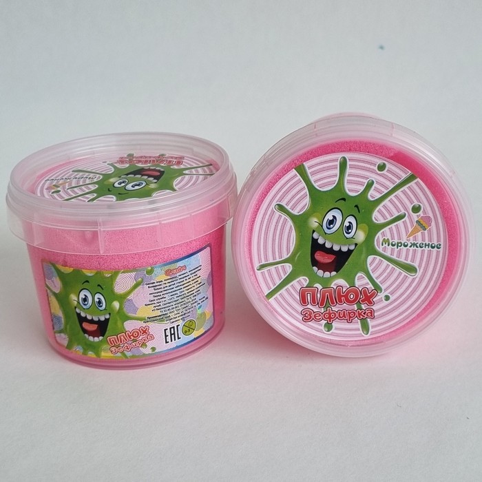 

Плюх Слайм Плюх «Зефирка» мороженое, контейнер 120 г, кор. 48 шт., Розовый