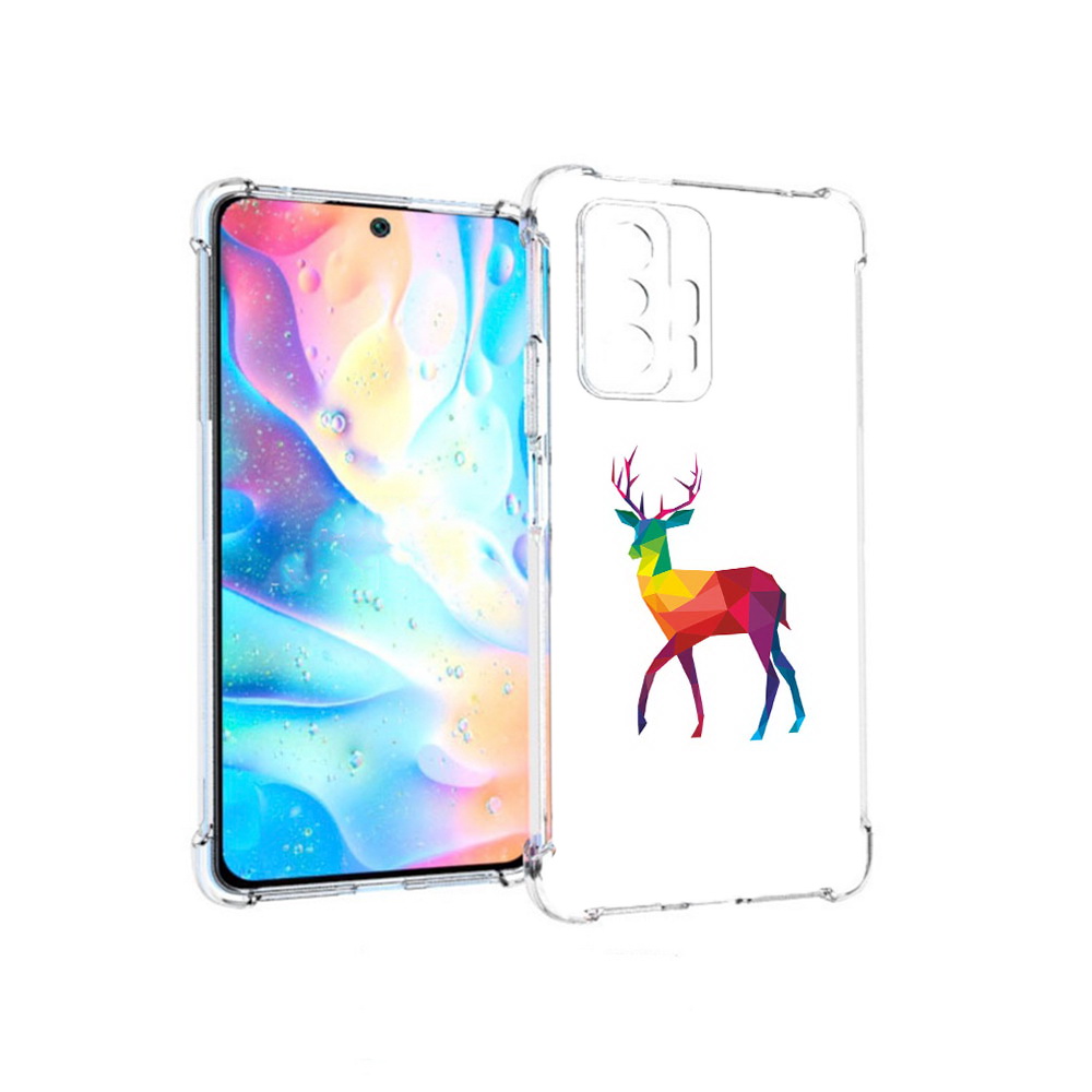 

Чехол MyPads Tocco для Xiaomi 11T Pro геометрический олень (PT163474.285.286), Прозрачный, Tocco