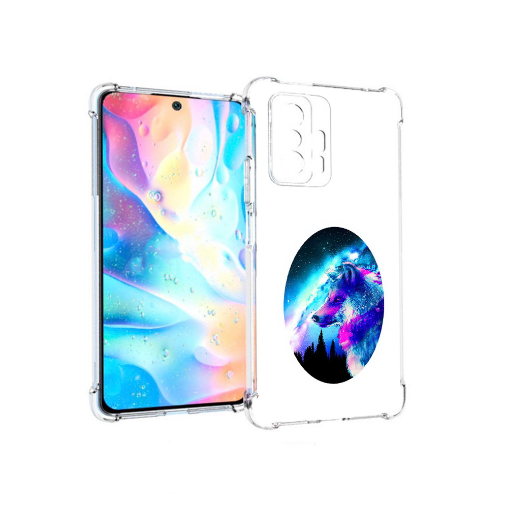 

Чехол MyPads Tocco для Xiaomi 11T Pro голубой волк (PT163474.285.293), Прозрачный, Tocco