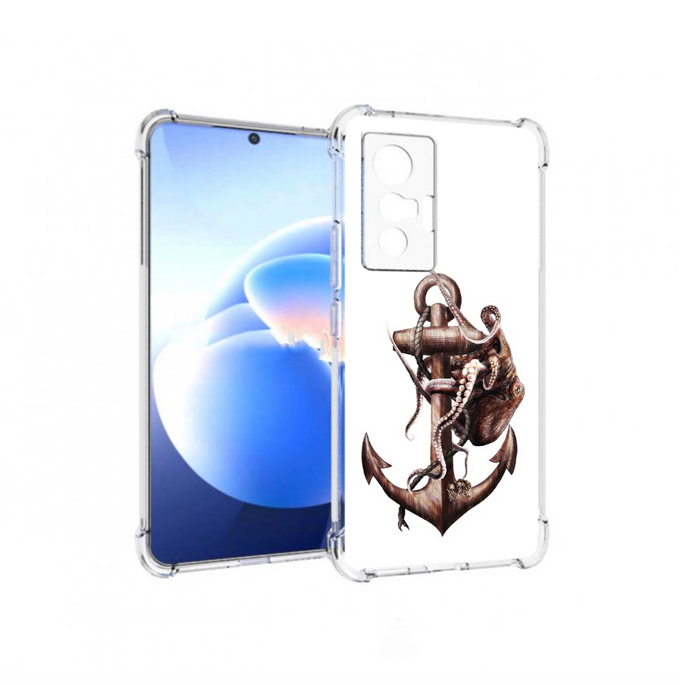 

Чехол MyPads Tocco для Vivo X70 ржавый якорь, Прозрачный, Tocco