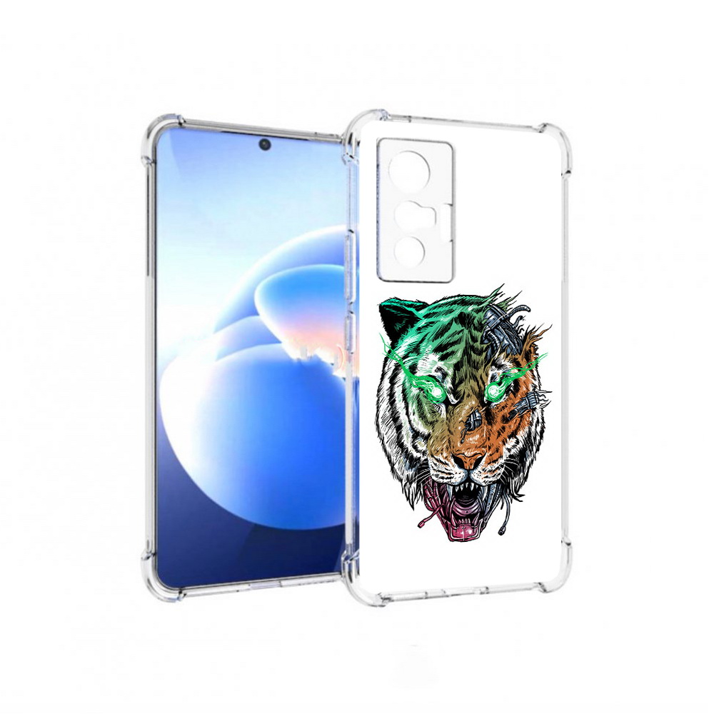 

Чехол MyPads Tocco для Vivo X70 робо-тигр, Прозрачный, Tocco