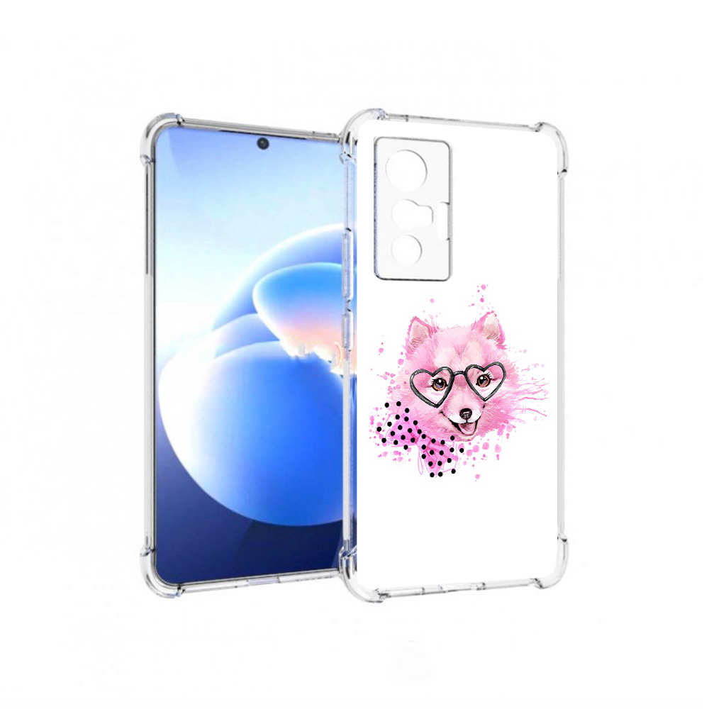 

Чехол MyPads Tocco для Vivo X70 розовый волченок, Прозрачный, Tocco