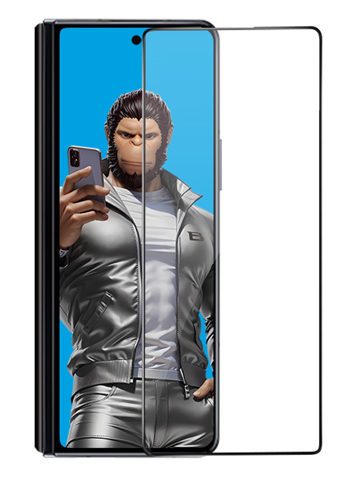

Защитное стекло BlueO для Galaxy Z Fold6 Silk Full cover Anti-Static Black с рамкой