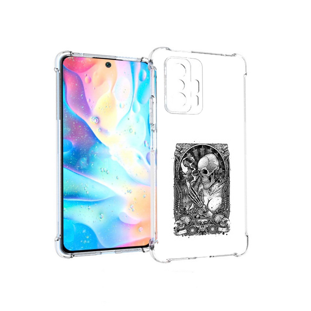 

Чехол MyPads Tocco для Xiaomi 11T Pro девушка скелет (PT163474.285.316), Прозрачный, Tocco
