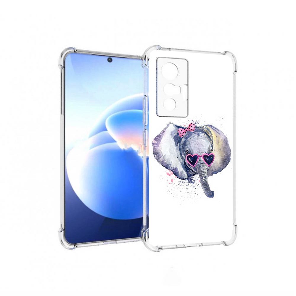 

Чехол MyPads Tocco для Vivo X70 слоник в очках, Прозрачный, Tocco