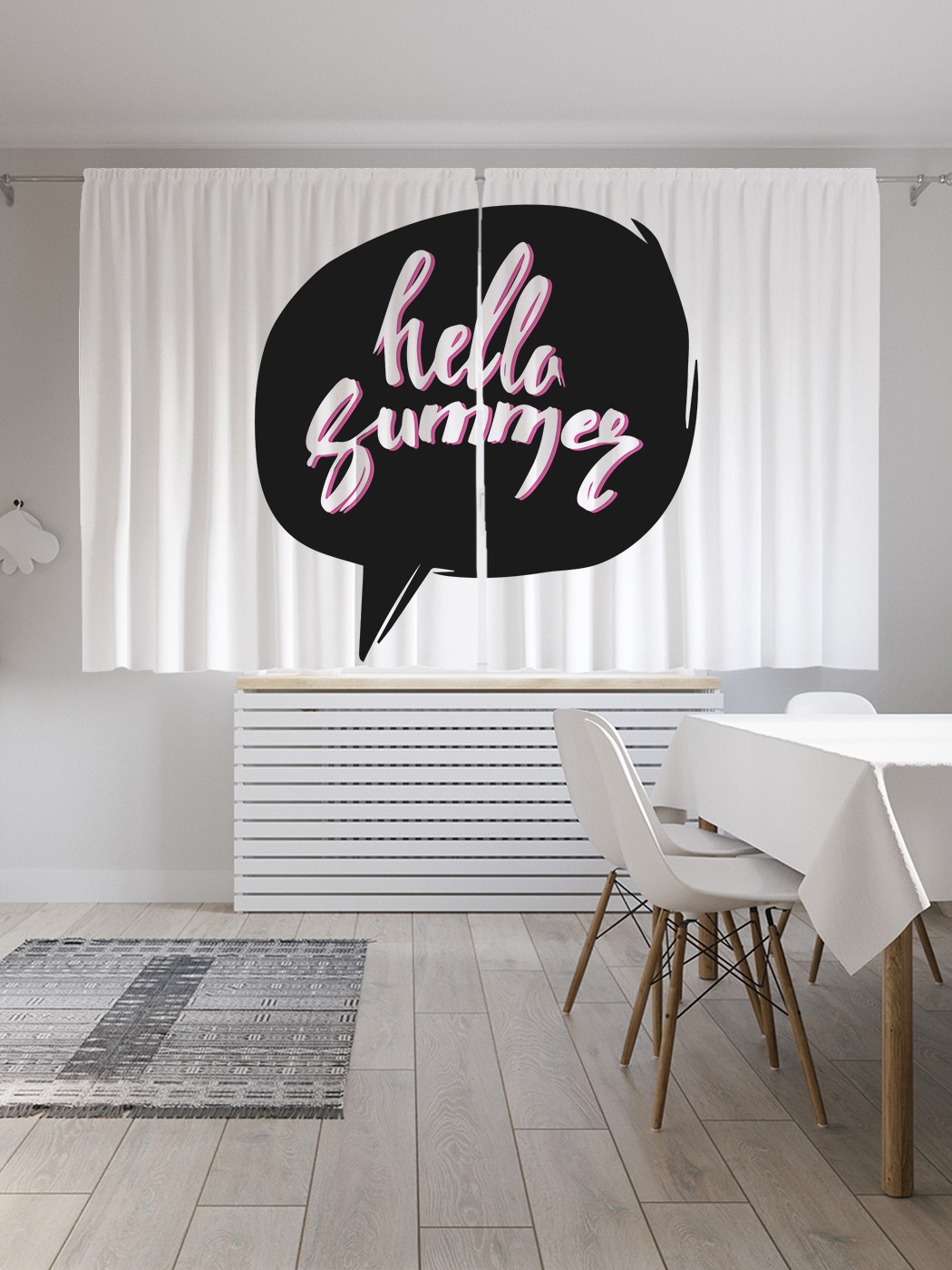 

Классические шторы JoyArty "Облако с обращением", серия Oxford DeLux, 2 полотна 145x180 см, Облако с обращением