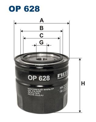 

Фильтр масляный двигателя Filtron OP628, OP 628