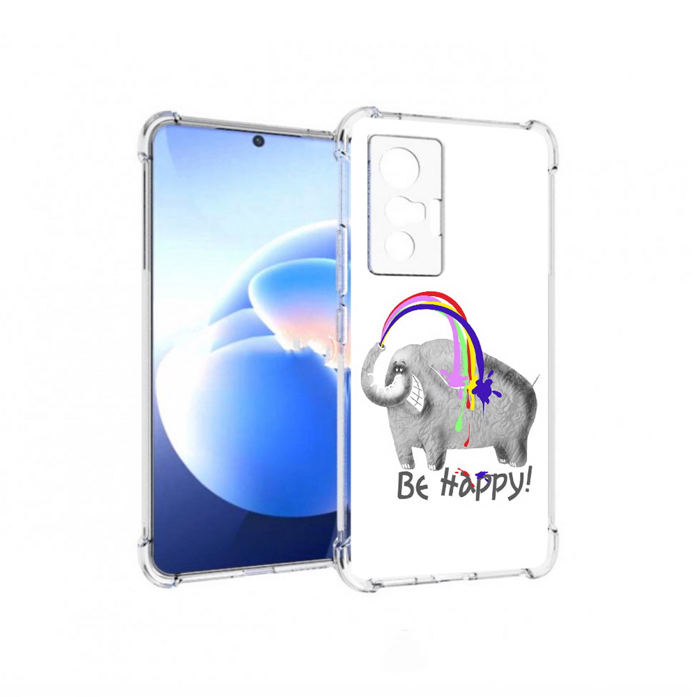 

Чехол MyPads Tocco для Vivo X70 счастливый слон, Прозрачный, Tocco