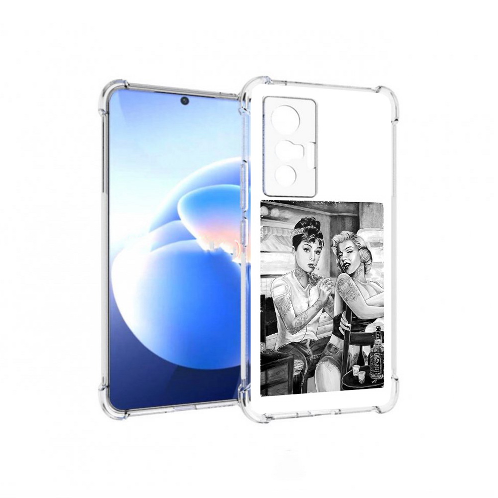 

Чехол MyPads Tocco для Vivo X70 тату мастер, Прозрачный, Tocco