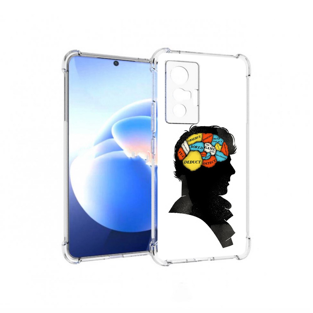 

Чехол MyPads Tocco для Vivo X70 темный рисунок, Прозрачный, Tocco