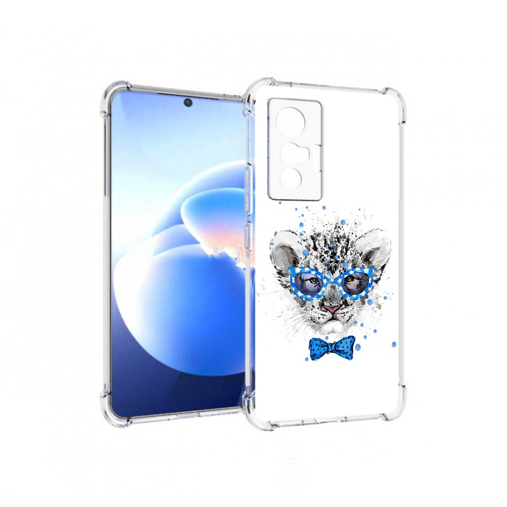 

Чехол MyPads Tocco для Vivo X70 тигренок с бабочкой, Прозрачный, Tocco