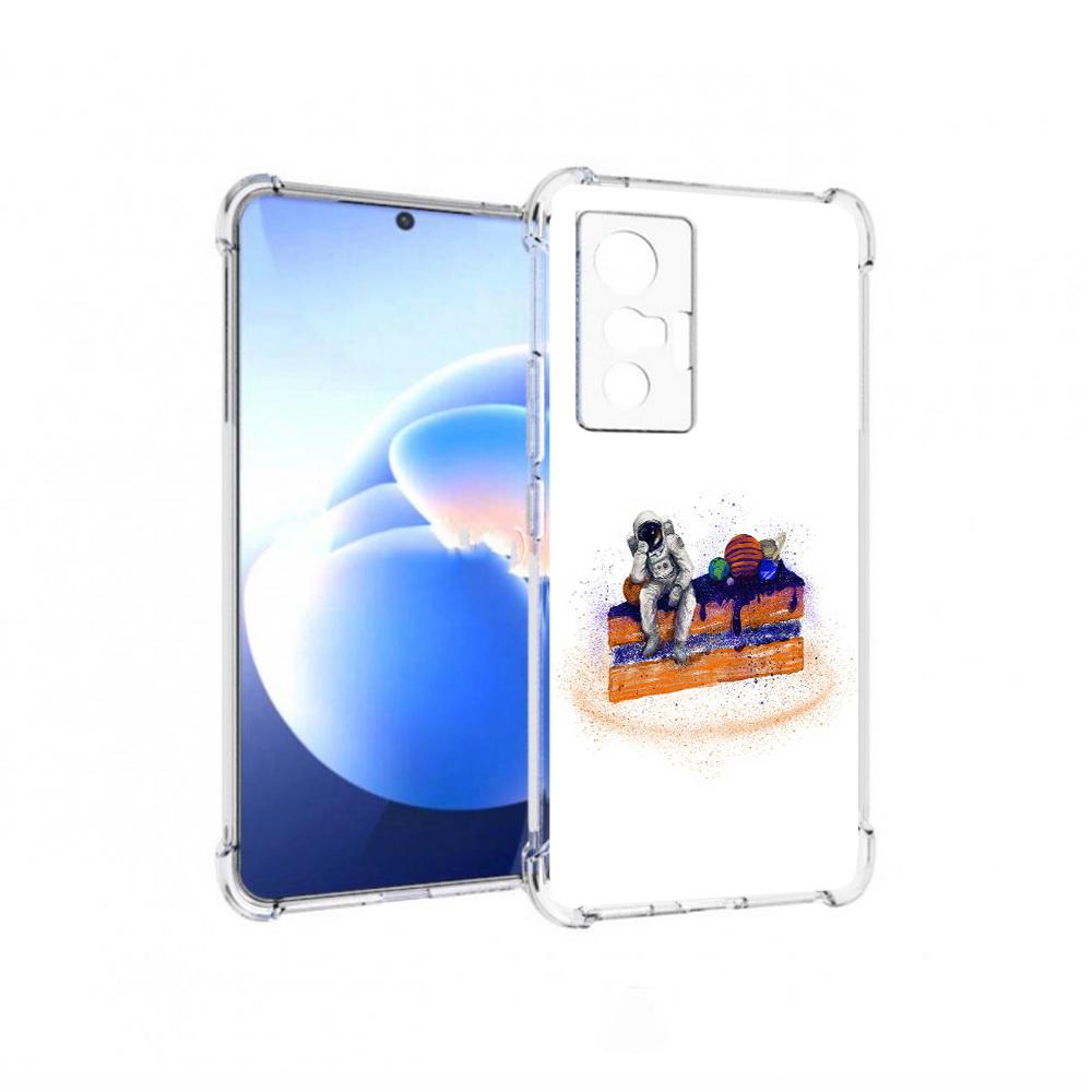 

Чехол MyPads Tocco для Vivo X70 торт с планетами, Прозрачный, Tocco