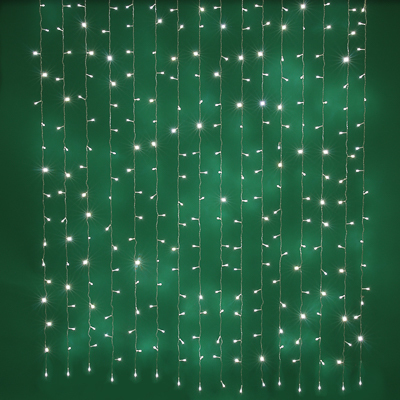 Световой занавес Сноу бум 272 LED мерцание 351-627 1,5x1,5 м белый дневной