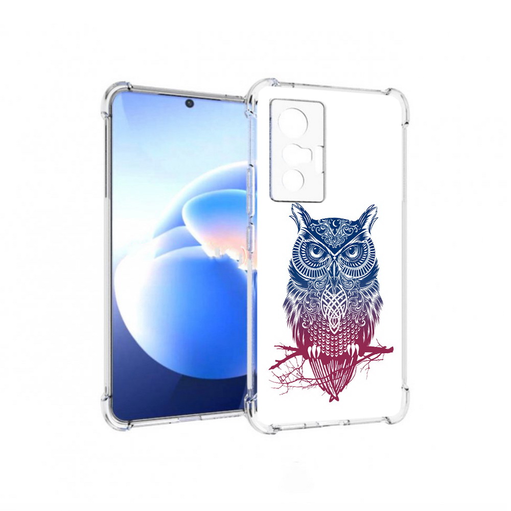 

Чехол MyPads Tocco для Vivo X70 хиппи сова, Прозрачный, Tocco