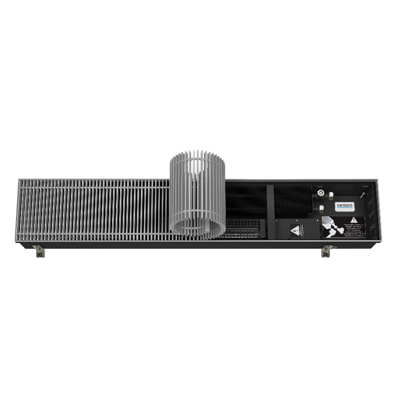 

Встраиваемый в пол конвектор Varmann Qtherm Q 230.75.1200 RR U EV1, Черный;серебристый