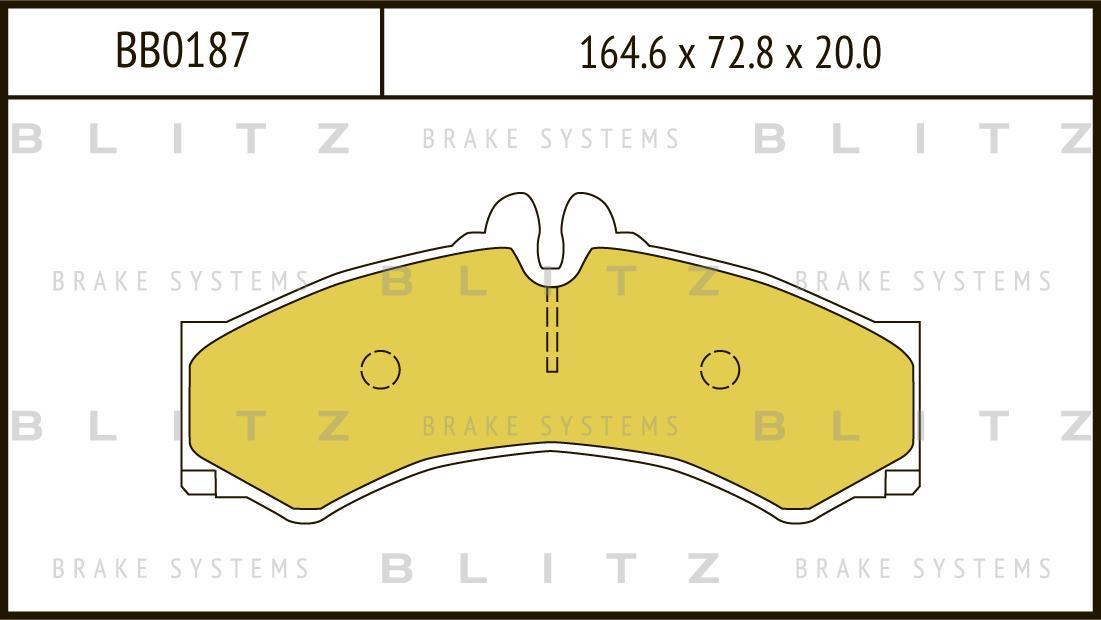 

Комплект тормозных колодок Blitz BB0187