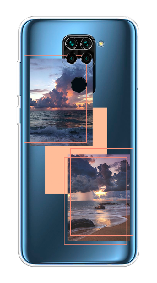 

Чехол на Xiaomi Redmi 10X/Redmi Note 9 "Sky collage", Розовый;прозрачный;синий, 38150-1