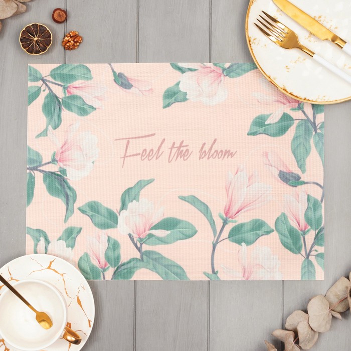 

Салфетка на стол Доляна "Feel the bloom" ПВХ 40*29см, Цветы