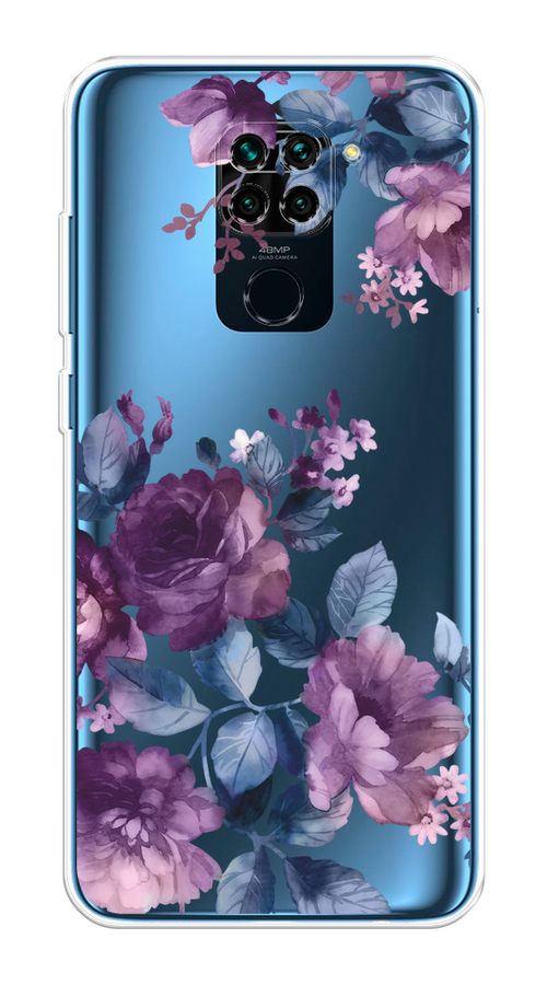 

Чехол на Xiaomi Redmi 10X/Redmi Note 9 "Purple Blossoms", Синий;фиолетовый, 38150-1