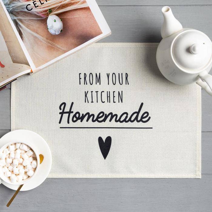 

Салфетка на стол Доляна Homemade, 30х45 см, полиэстер 100%, Белый, Homemade
