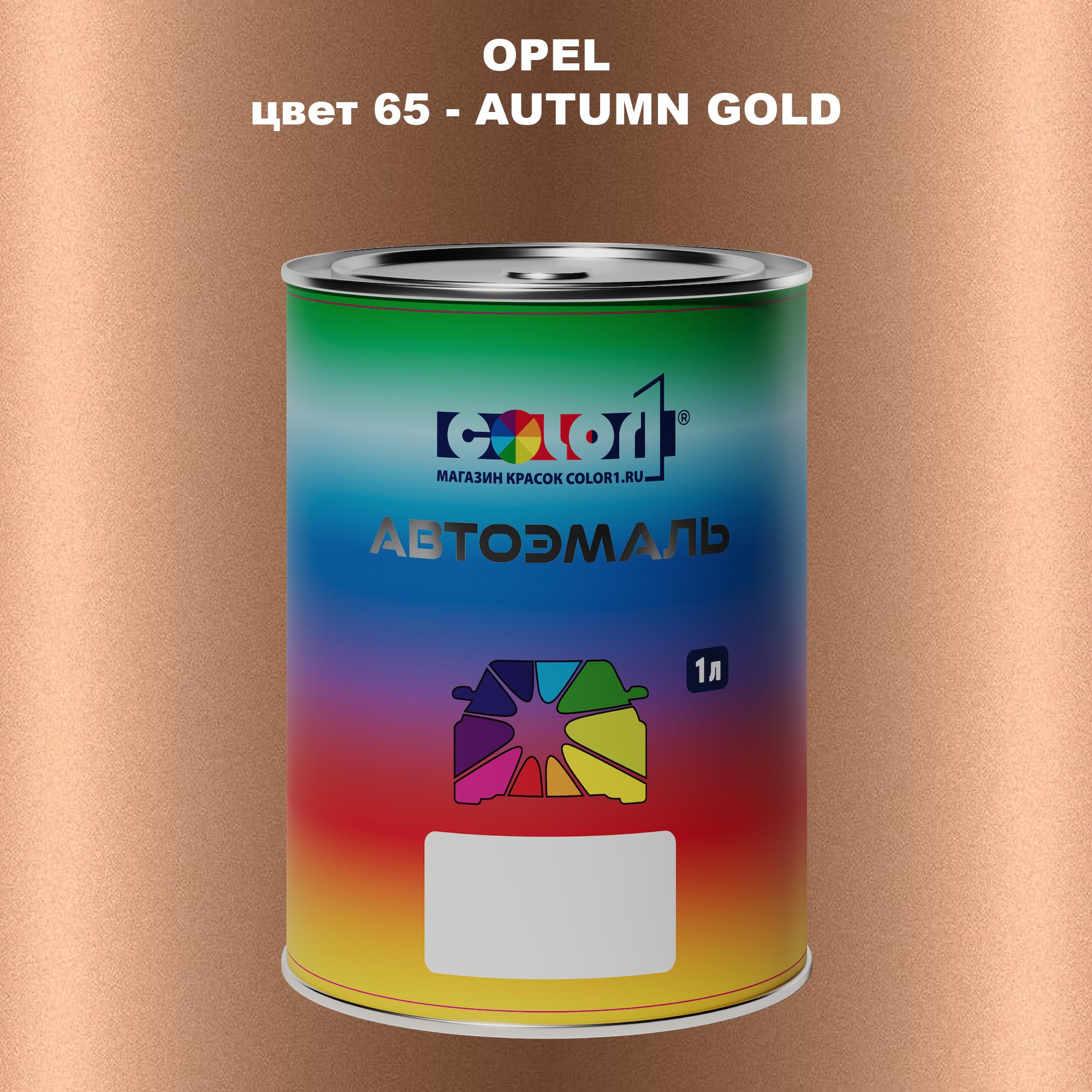 

Автомобильная краска COLOR1 для OPEL, цвет 65 - AUTUMN GOLD, Прозрачный