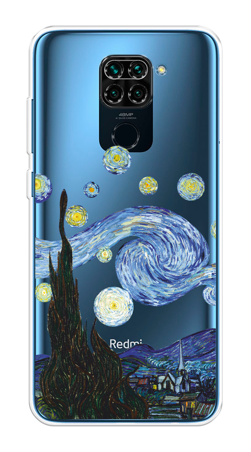 

Чехол на Xiaomi Redmi 10X/Redmi Note 9 "Ночь Ван Гога", Голубой;синий;черный, 38150-1