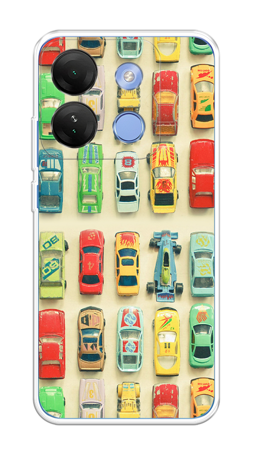 

Чехол на Infinix Smart 7 HD "Машинки", Бежевый;красный;желтый, 3103850-1