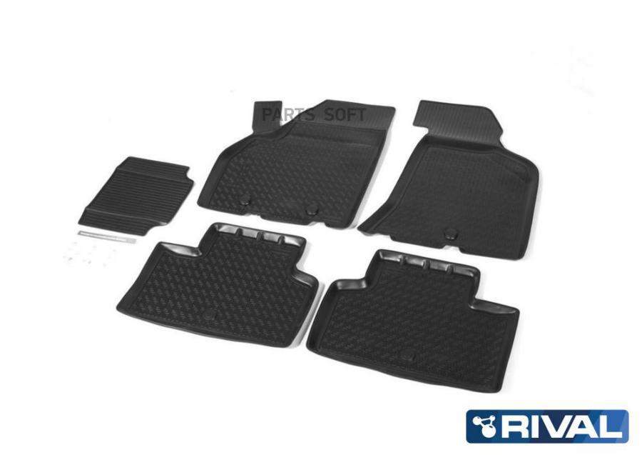

RIVAL Коврики салона Lada (ВАЗ) Priora черный полиуретан Rival 16004001 RIVAL 16004001