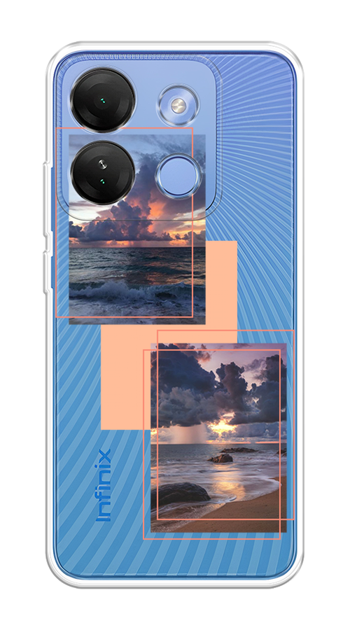 

Чехол на Infinix Smart 7 HD "Sky collage", Розовый;прозрачный;синий, 3103850-1