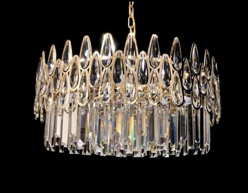 фото Люстра подвесная sl828/750 crystal gold studio led