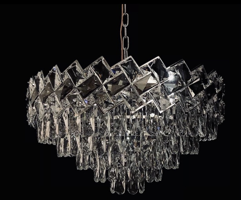 фото Люстра подвесная sl830/800 crystal chrome studio led