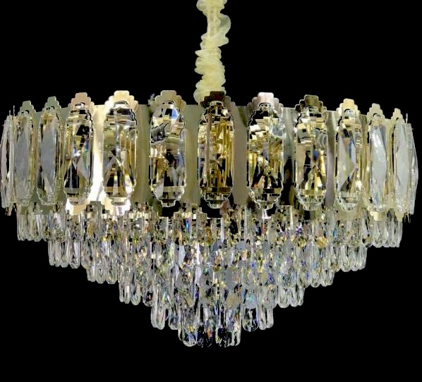 фото Люстра подвесная sl834/600 crystal gold studio led