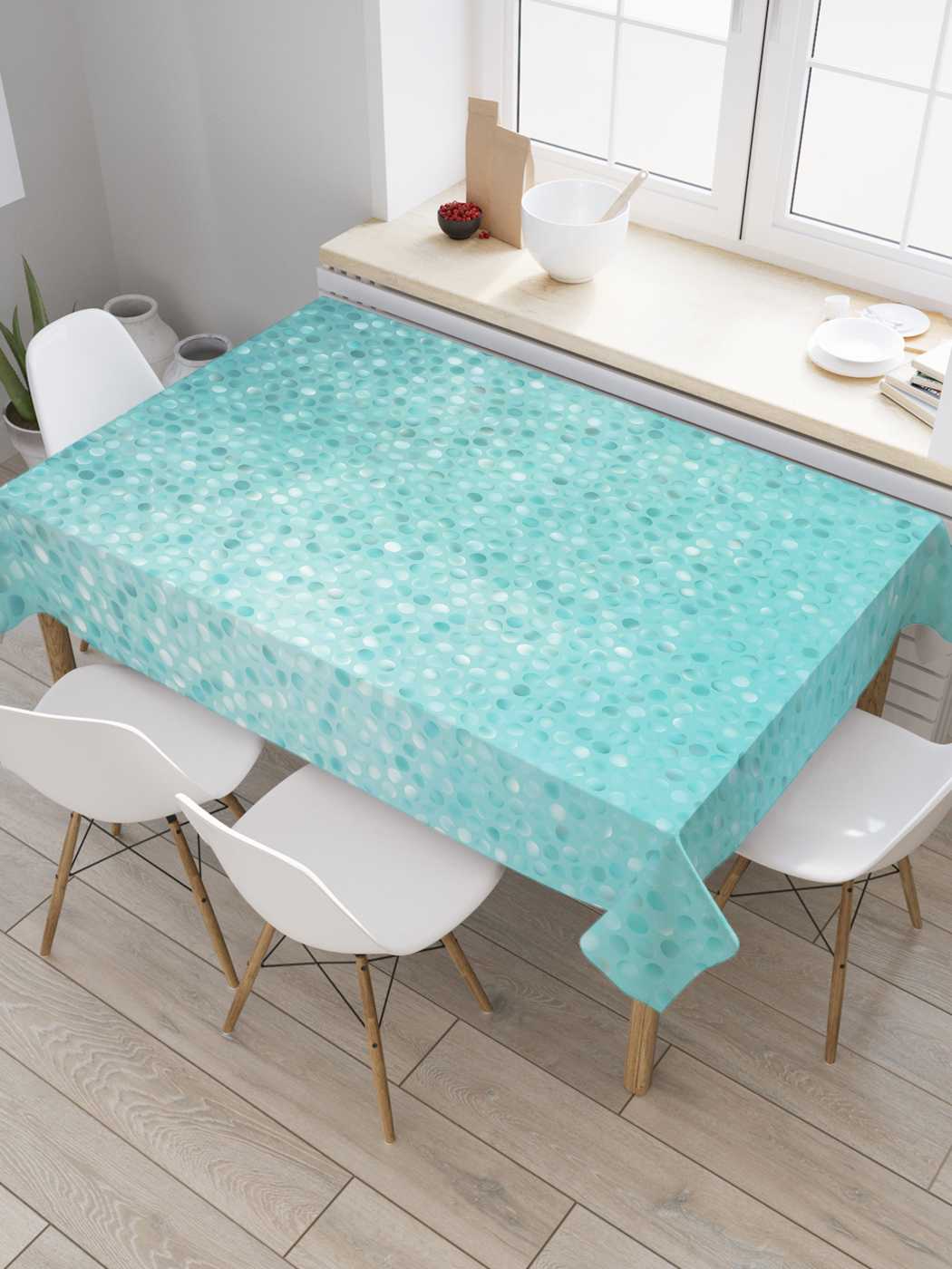 

Скатерть прямоугольная JoyArty "Каменный порядок" из сатена, 120x145 см, Голубой, Каменный порядок