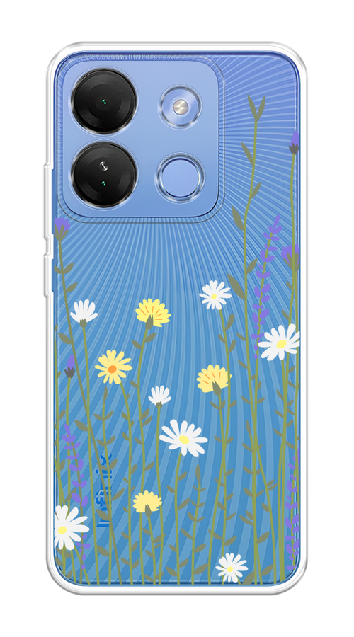 

Чехол на Infinix Smart 7 HD "Ромашка и лаванда", Зеленый;желтый;прозрачный, 3103850-1