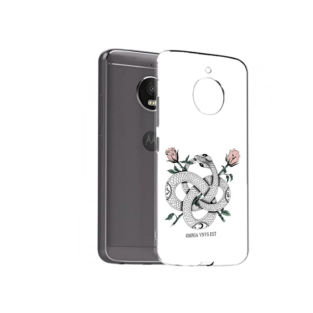 

Чехол MyPads Tocco для Motorola Moto E4 Plus нарисованная змея абстракция, Прозрачный, Tocco