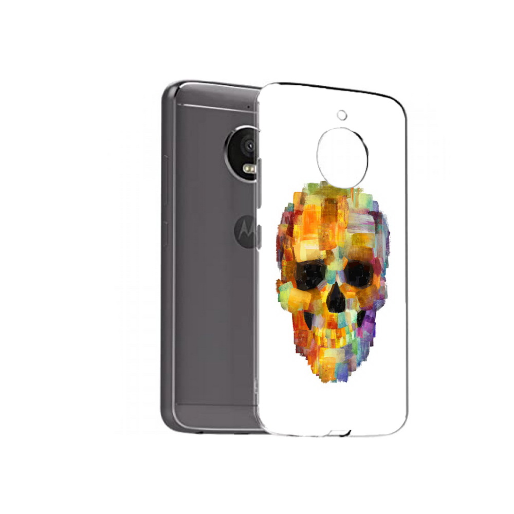 

Чехол MyPads Tocco для Motorola Moto E4 Plus нарисованный череп (PT100001.341.516), Прозрачный, Tocco