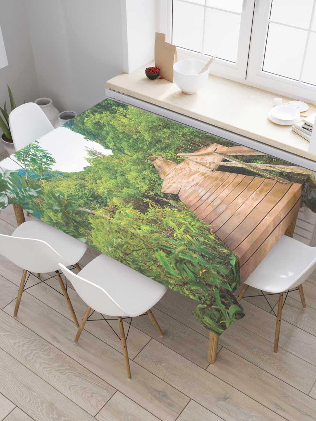 

Скатерть прямоугольная JoyArty "Мостовая площадка" из сатена, 120x145 см, Мостовая площадка